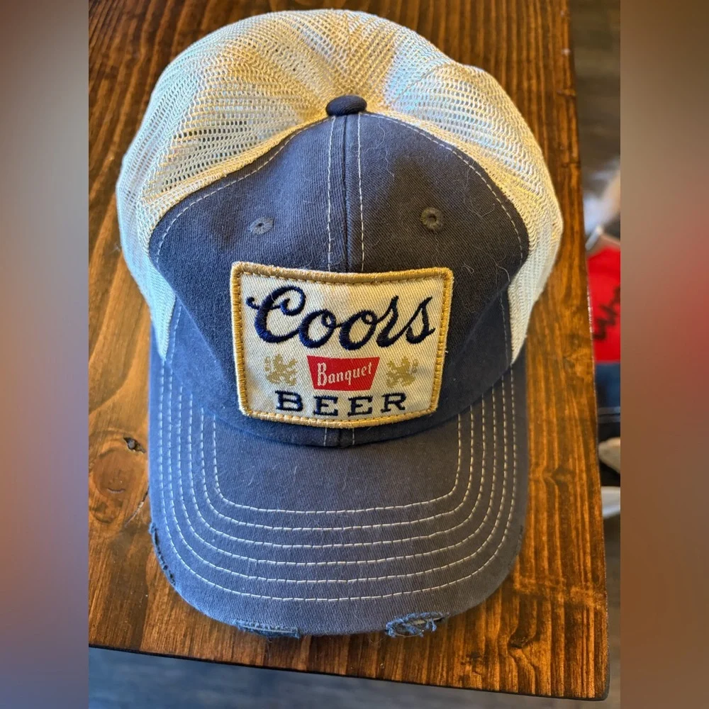 Coors Banquet Beer Patch Distressed Adjustable American NeedleHat - Picture 1 of 4